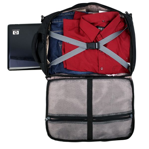 Fs Fashion Black Convertible Backpack Messenger Bag Shoulder Bag Laptop Multi-Functional 3 in 1 . 0008 - Image 2