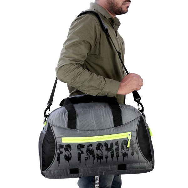 Fs Fashion Polyester Duffle Sports Gym Bag for Men and Women (Black, 30 L) 0031 - Image 2