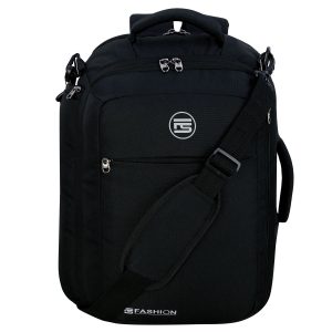 Fs Fashion Black Convertible Backpack Messenger Bag Shoulder Bag Laptop Multi-Functional 3 in 1 . 0008