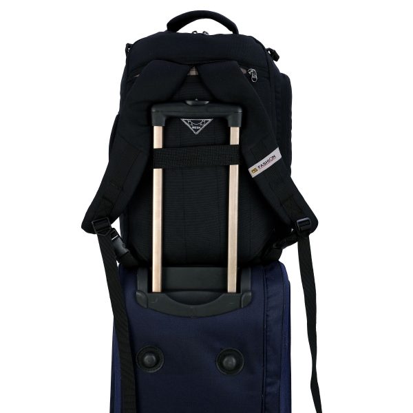 Fs Fashion Black Convertible Backpack Messenger Bag Shoulder Bag Laptop Multi-Functional 3 in 1 . 0008 - Image 5