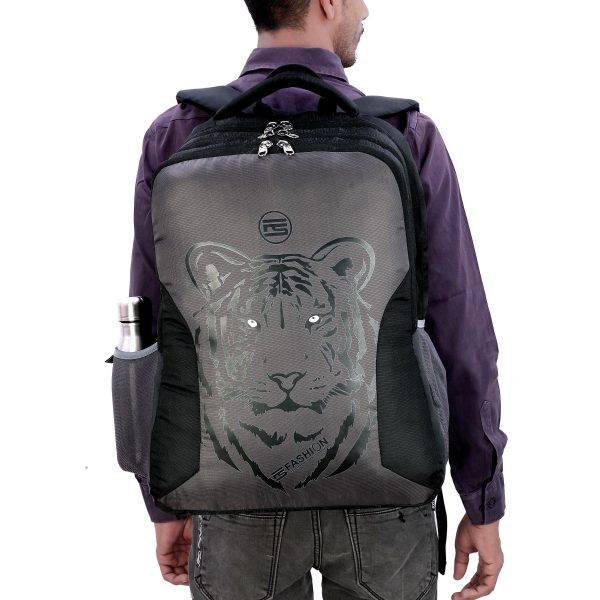 Fs Fashion Casual Backpack & Laptop  Bag for Unisex (44 L, Grey&Black) 0036 - Image 9