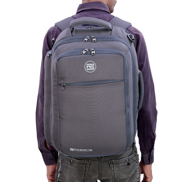 Fs Fashion Grey Convertible Backpack Messenger Bag Shoulder Bag Laptop Multi-Functional 3 in 1 . 004 - Image 11