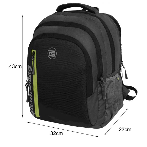 Fs Fashion Casual Backpack 45 L (Black&Grey) 0017 - Image 2