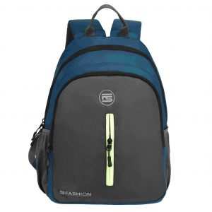 Fs Fashion College Bag 35 L (Grey&Blue) 0018