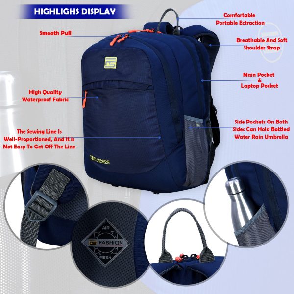 Fs Fashion Laptop Backpack 45 L (Blue) 003 - Image 2